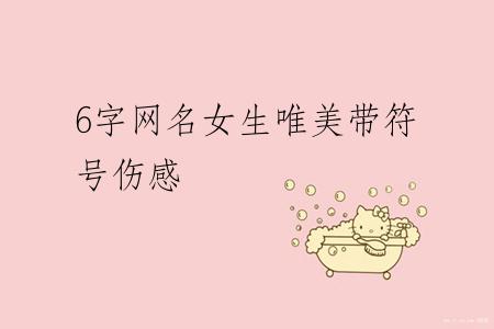 6字网名女生唯美带符号伤感